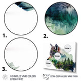 Double Exposure Of A Wolf With Forest Landscape - Wolf Large Canvas Wall Art