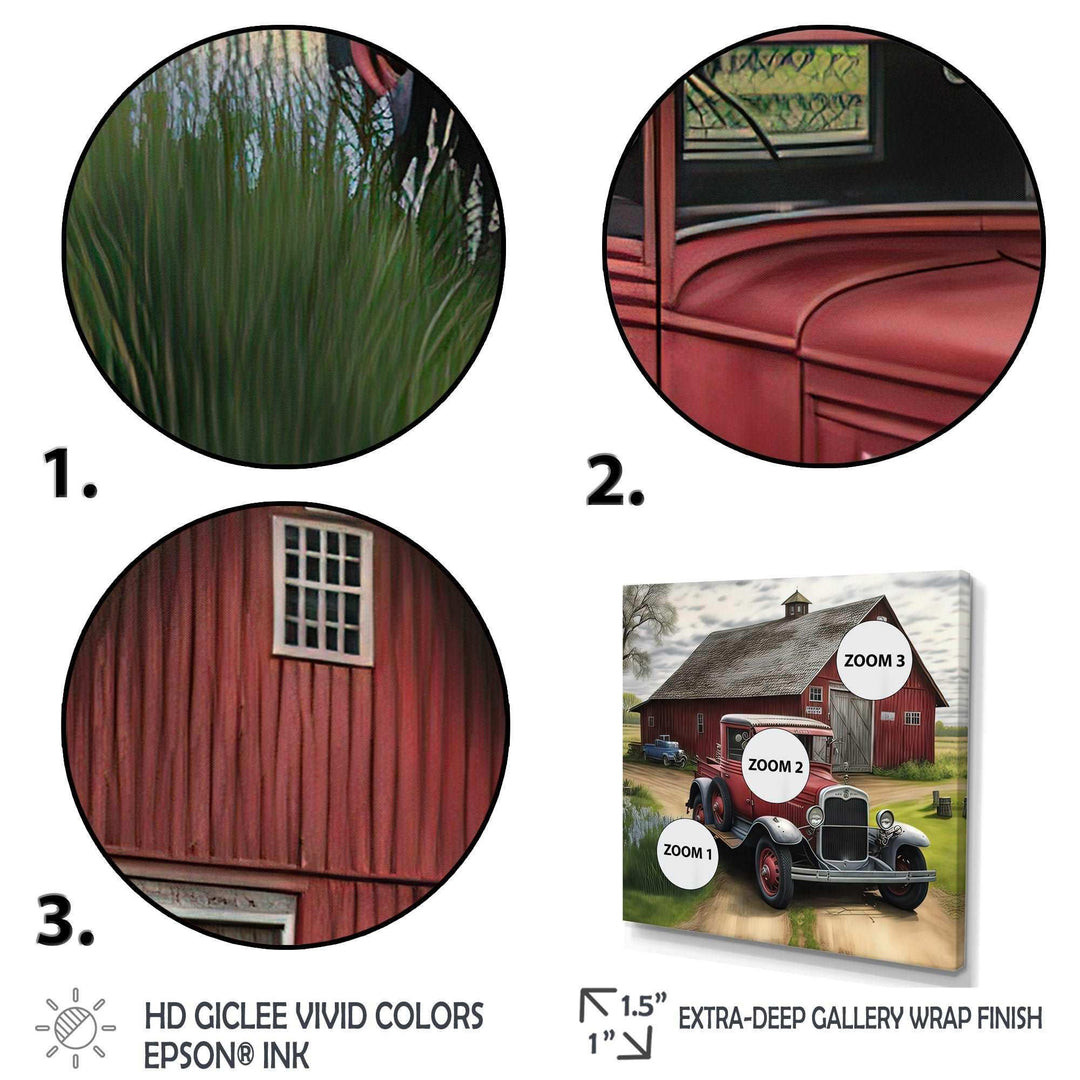 30S Ford Car In Barn I Canvas Canvas