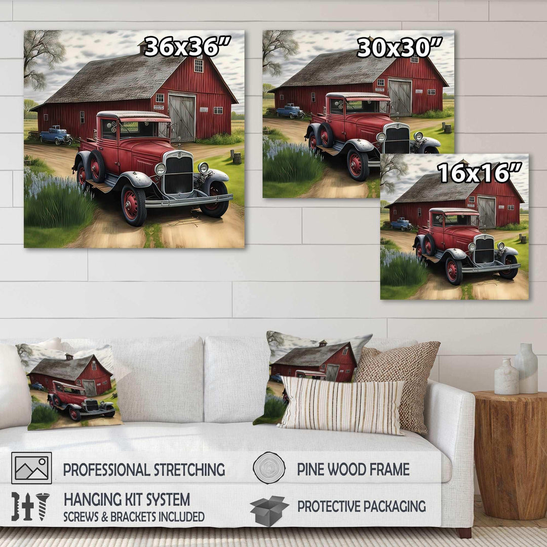 30S Ford Car In Barn I Canvas Canvas