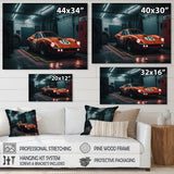 Orange Exotic Car Photography - Cars Race Exotic Canvas Wall Art