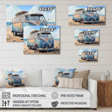 70S Surfing Van At The Beach III Canvas Canvas
