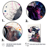 Cute German Dog Floral Art - Multi-Color Dog Wall Art