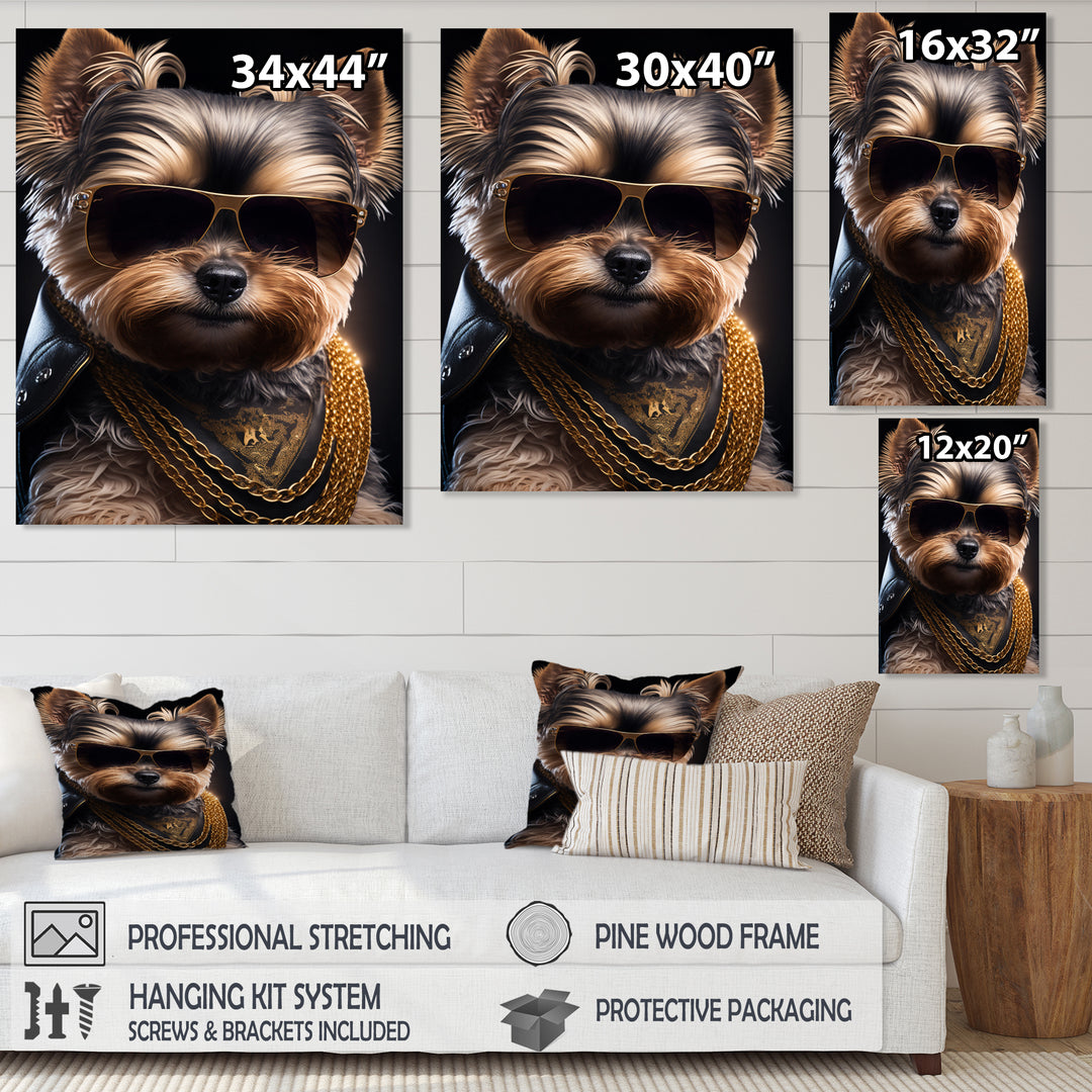Mafia Yorkshire - Dog Yorkshire Framed Canvas Art