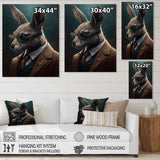 Mafia Rabbit - Rabbit Large Canvas Wall Art