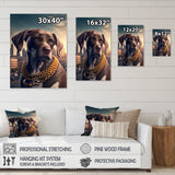 German Shorthaired Pointer Gangster In NYC - Dog Canvas Wall Art