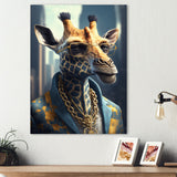 Giraffe Ganster - Gold Giraffe Wall Art