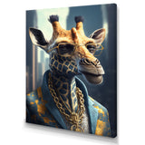 Giraffe Ganster - Gold Giraffe Wall Art