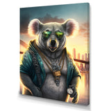 Koala Gangster In NYC - Koala Large Canvas Wall Art