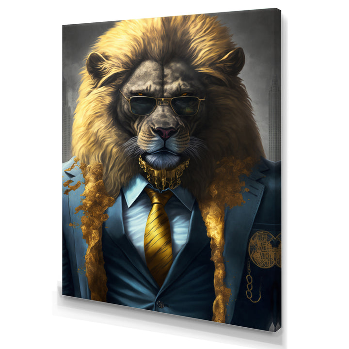Lion Gangster In NYC - Lion Home Decor Art