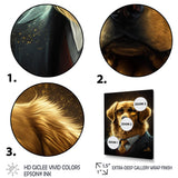 Mafia Golden Retriever - Dog Retriever Canvas Wall Art