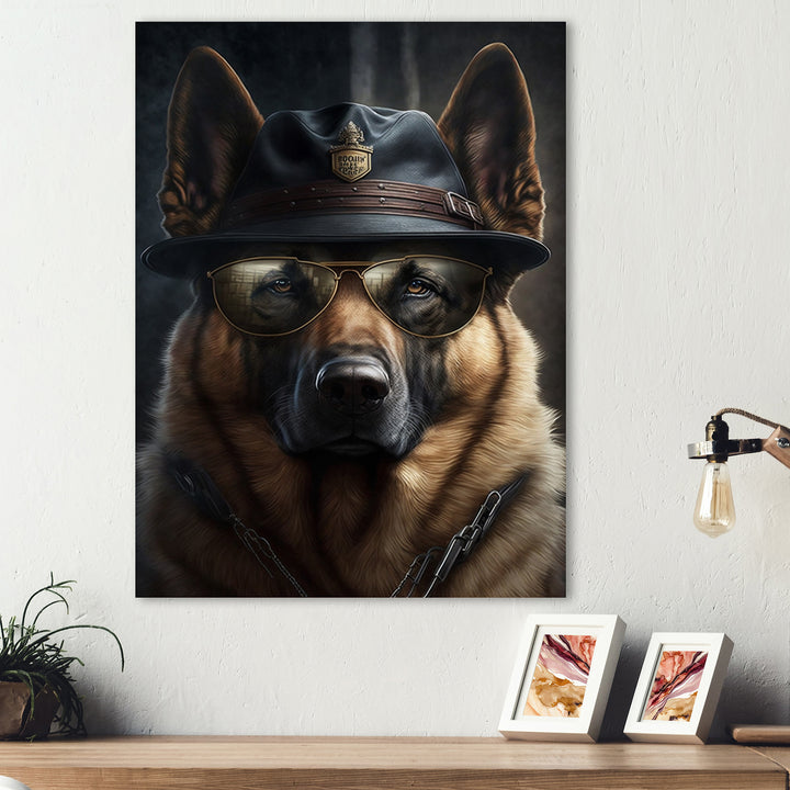 Mafia German Shepard - Dog Wall Art Prints