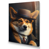 Mafia Corgi - Gold Dog Corgi Wall Art