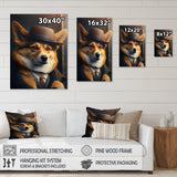 Mafia Corgi - Gold Dog Corgi Wall Art