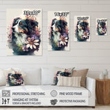 Cute Bernese Floral Art - Dog Bernese Mountain Wall Decor
