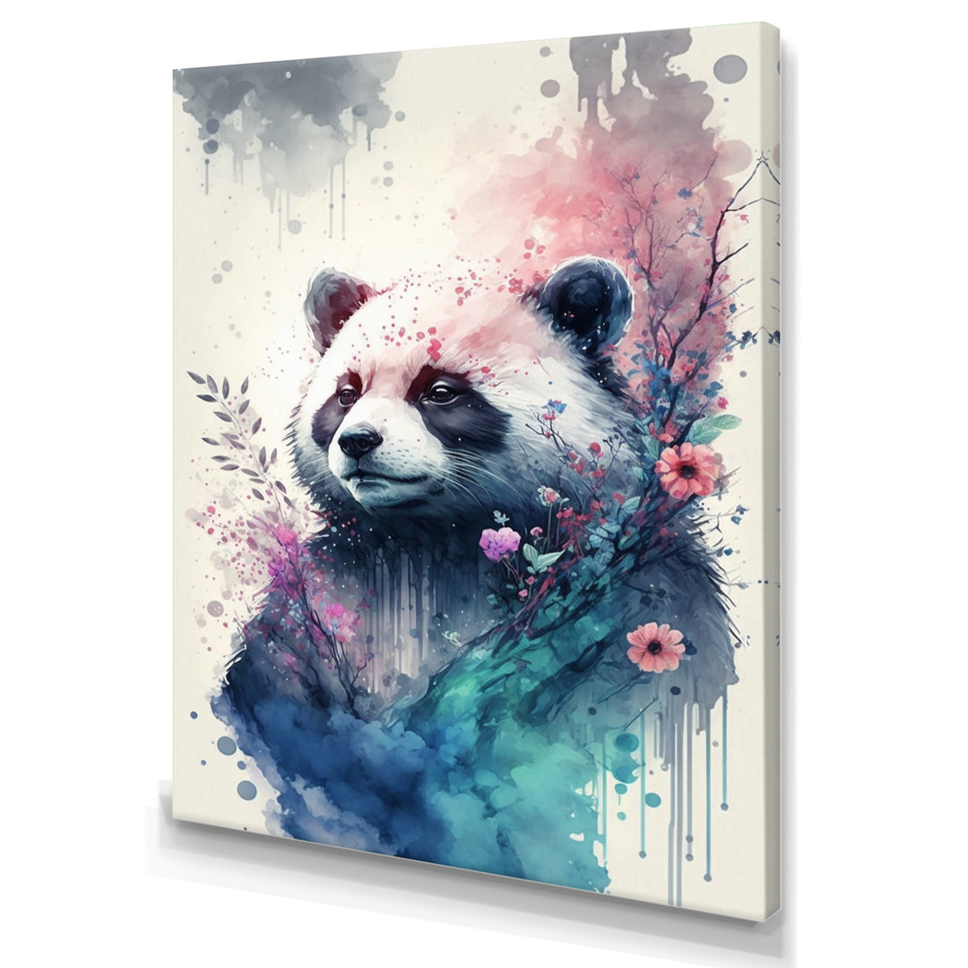 Cute Panda Floral Art - Panda Home Decor Art