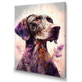 Cute German Pointer Floral Art - Dog Living Room Wall Art