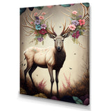 Caribou With Blooming Antlers - Caribou Canvas Wall Art