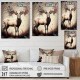 Caribou With Blooming Antlers - Caribou Canvas Wall Art