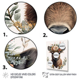 Cute Fawn With Floral Crown - Deer Wall Decor