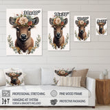 Cute Fawn With Floral Crown - Deer Wall Decor