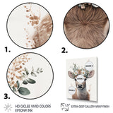 Cute Baby Fawn With Floral Crown - Deer Wall Art Prints
