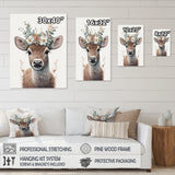 Cute Baby Fawn With Floral Crown - Deer Wall Art Prints