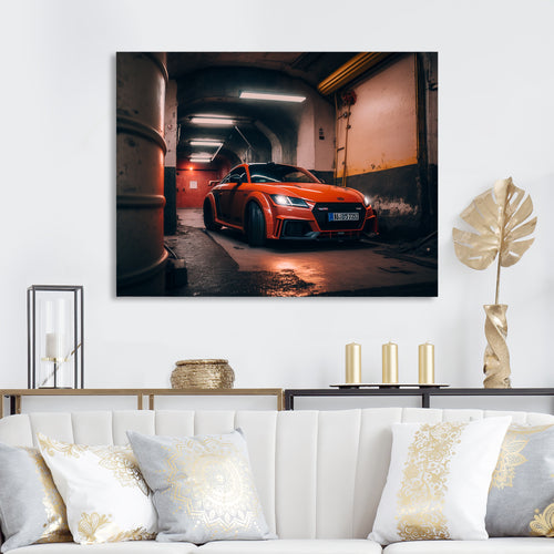 Tt In Underground Garage - Car Exotic Canvas Wall Art