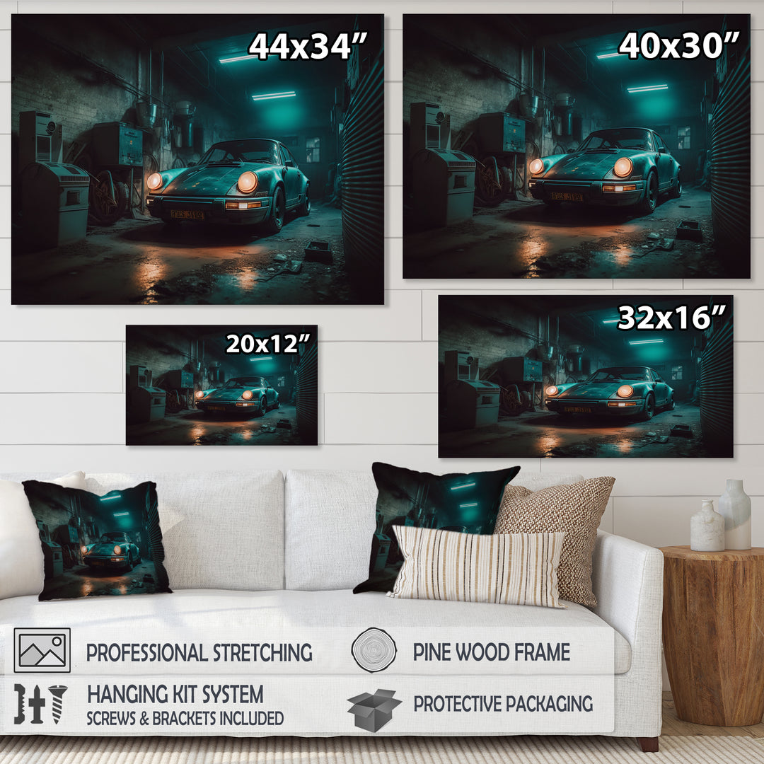 911 In Underground Garage - Car Exotic Canvas Wall Art