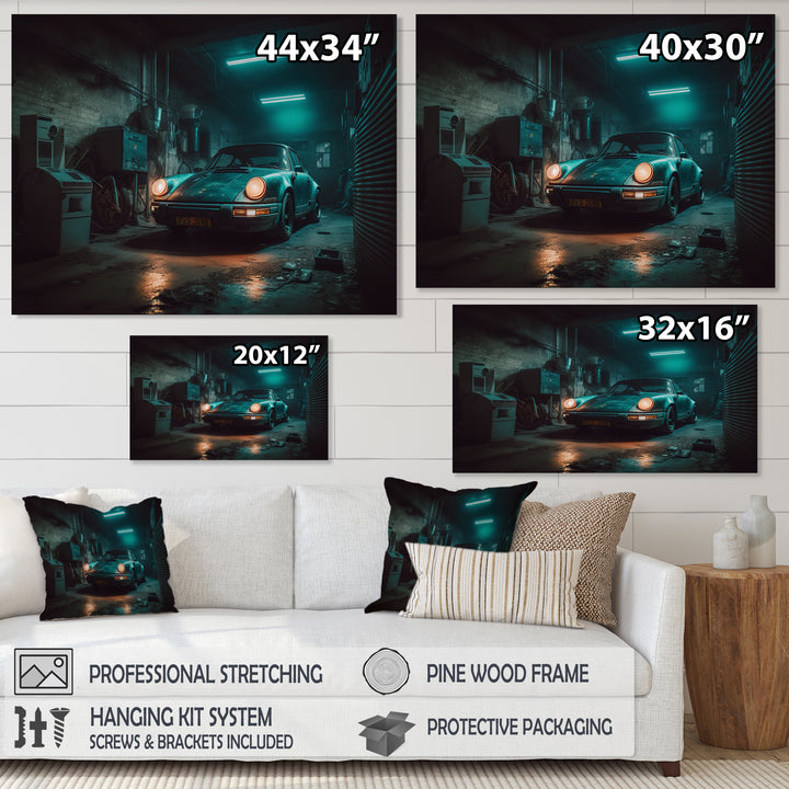 911 In Underground Garage - Car Exotic Canvas Wall Art