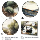 Fishing Boat In The River - Boat Fishing Canvas Wall Art