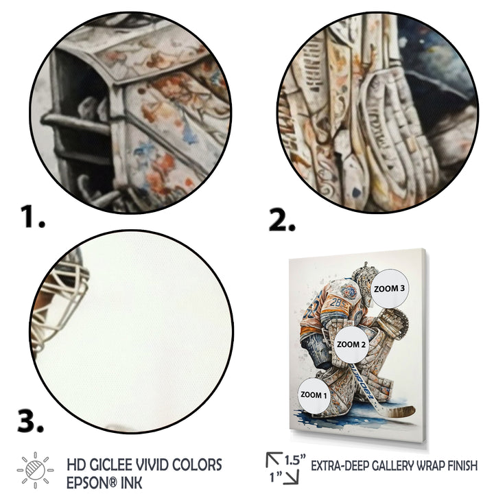 Goal Keeper During Hockey Game I - Sport Hockey Canvas Wall Art
