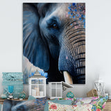 Elephant Portrait - Elephant Framed Canvas Art
