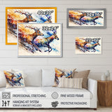 Deers Running - Brown Deer Wall Art