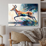 Deer In The Wild - Deer Large Canvas Wall Art