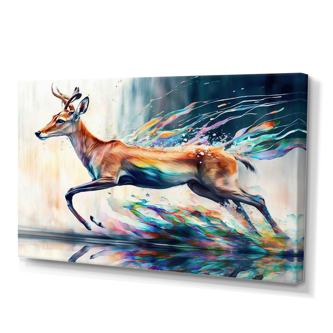 Deer In The Wild - Deer Large Canvas Wall Art
