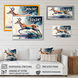 Deer In The Wild - Deer Large Canvas Wall Art