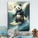 Panda Surfing - Panda Wall Art Prints
