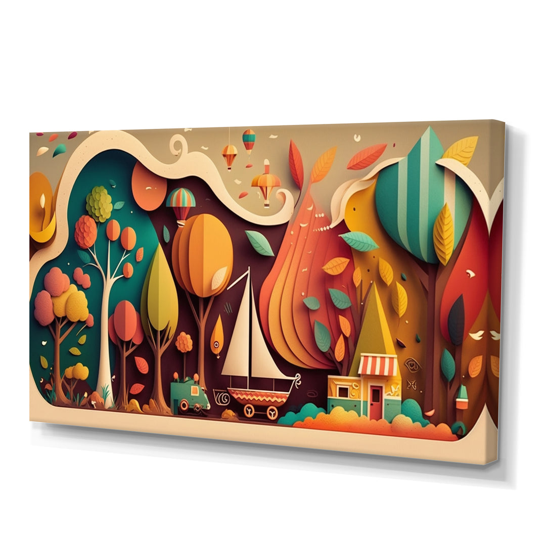Cottage - Boat Canvas Wall Art