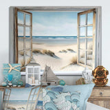 Window To The Beach II - Coastal Canvas Wall Art