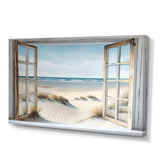 Window To The Beach II - Coastal Canvas Wall Art