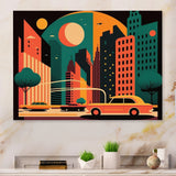 Futuristic Cityscape I - Car/Van Canvas Wall Art