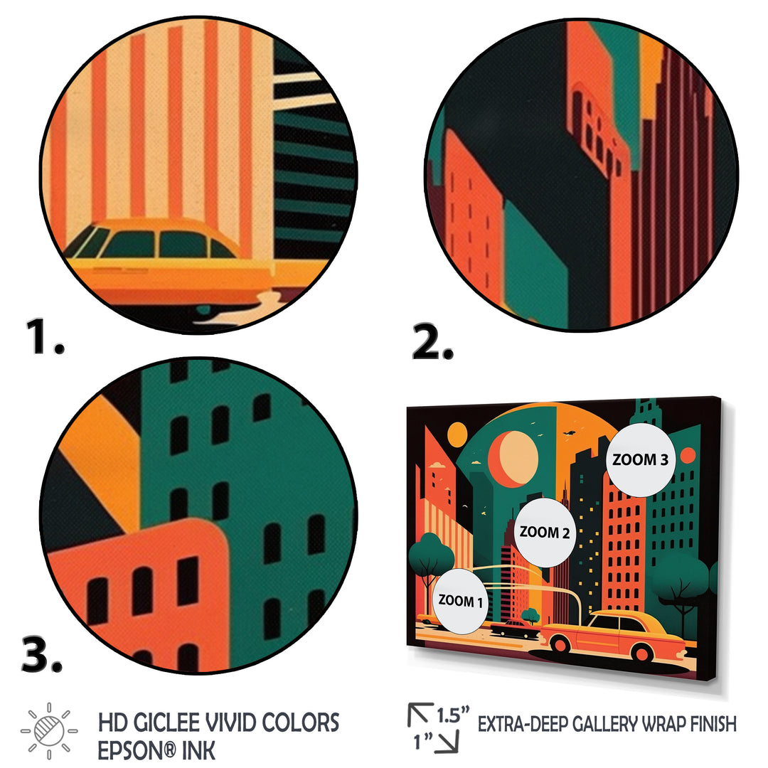 Futuristic Cityscape I - Car/Van Canvas Wall Art