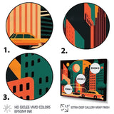 Futuristic Cityscape I - Car/Van Canvas Wall Art