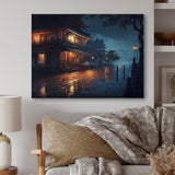 City Under A Rainfall - Car/Van Canvas Wall Art