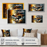 Piano On Stage - Music Canvas Wall Art