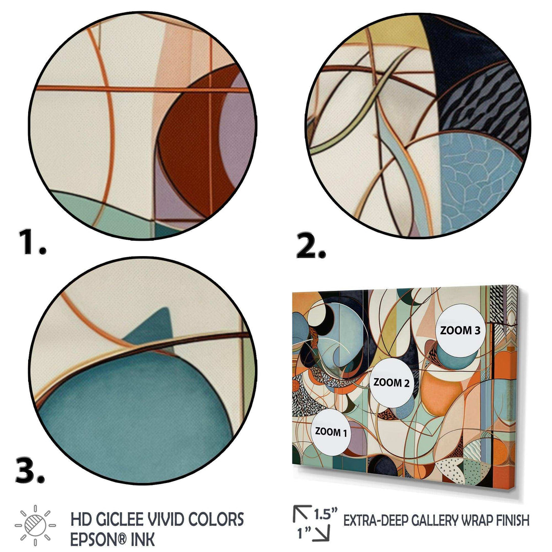 Pastel Color Boho Artwork II - Abstract Canvas Wall Art