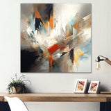 Orange And Blue Abstract Mixed Colors IV - Abstract Canvas Wall Art