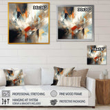 Orange And Blue Abstract Mixed Colors IV - Abstract Canvas Wall Art