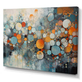 Orange And Blue Geometric Illusions - Abstract Canvas Wall Art