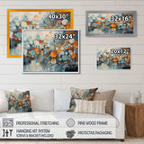 Orange And Blue Geometric Illusions - Abstract Canvas Wall Art